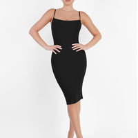 Shapewear Solid Modal Slimming Midi Slip Dress