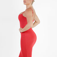 Shapewear Solid Modal Slimming Midi Slip Dress