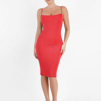Shapewear Solid Modal Slimming Midi Slip Dress