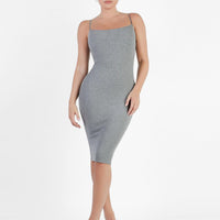 Shapewear Solid Modal Slimming Midi Slip Dress