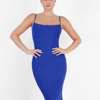 Shapewear Solid Modal Slimming Midi Slip Dress