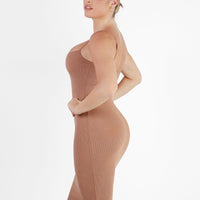 Shapewear Solid Modal Slimming Midi Slip Dress