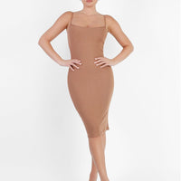 Shapewear Solid Modal Slimming Midi Slip Dress