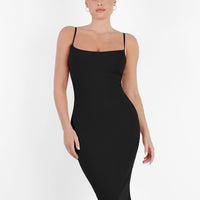 Shapewear Solid Modal Slimming Midi Slip Dress
