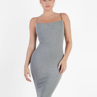 Shapewear Solid Modal Slimming Midi Slip Dress