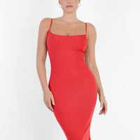 Shapewear Solid Modal Slimming Midi Slip Dress