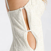 Shapewear All-Lace Hourglass Corset Side Slit Midi Dress
