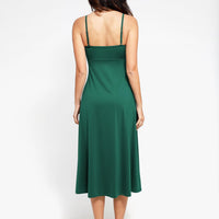 Shapewear Built-In Tummy Control A-Line Midi Dresses