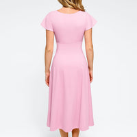 Shapewear Built-In Tummy Control A-Line Midi Dresses
