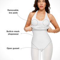 Shapewear Convertible Backless Halter Sculpting Midi Dress
