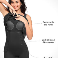 Shapewear Pet Hair Resistant Square Neck Workout Dress