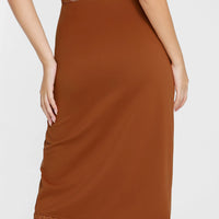 Shapewear Slimming Lace Trim Midi Wrap Skirt