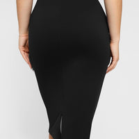 Shapewear Sleeveless Boatneck Sculpting Midi Work Dress