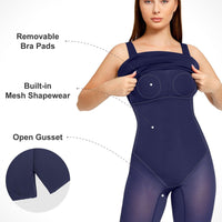 Shapewear Sleeveless Square Neck Sculpting Midi Work Dress